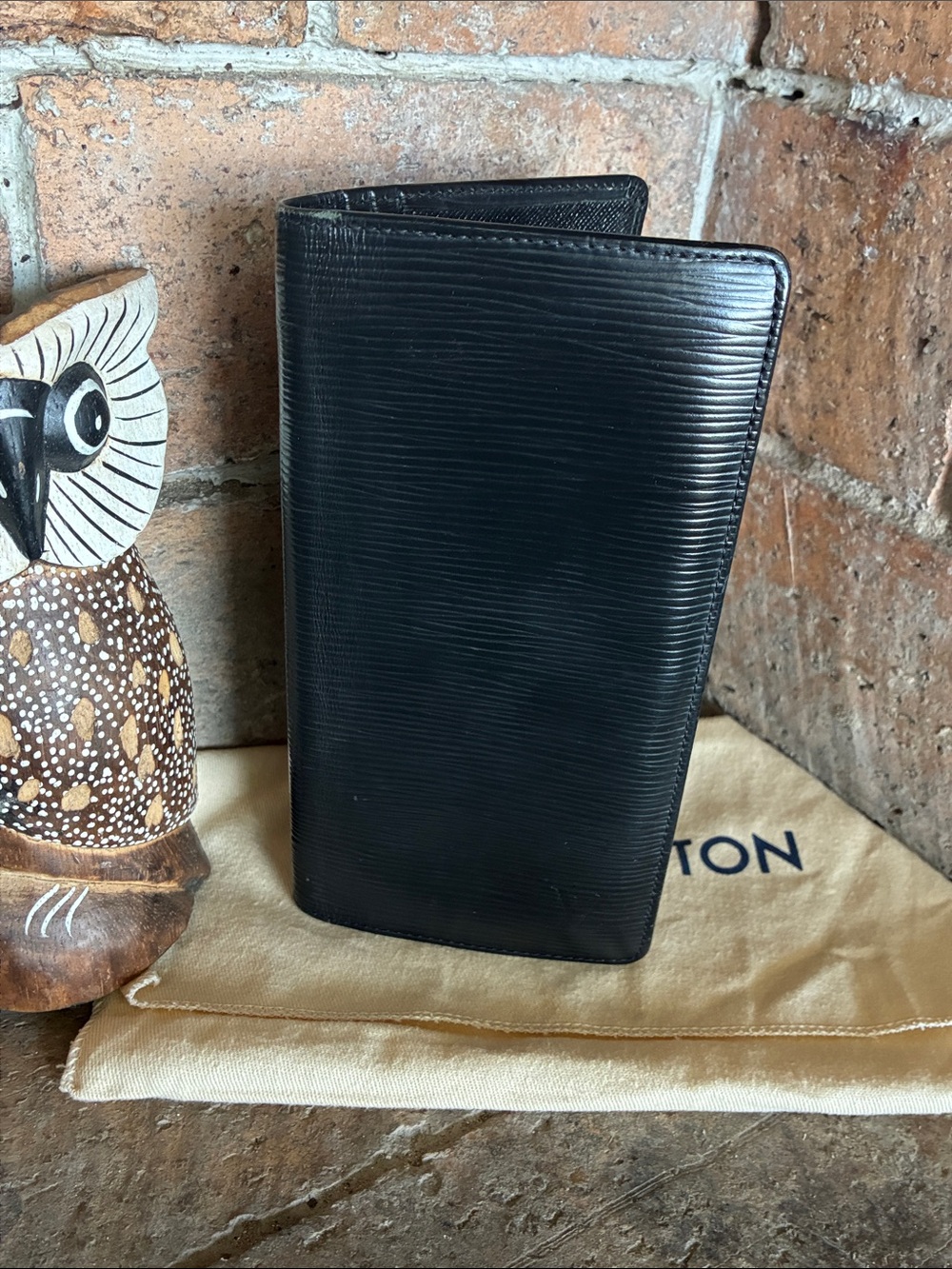 🖤 Louis Vuitton Black Wallet epi with LV dustbag